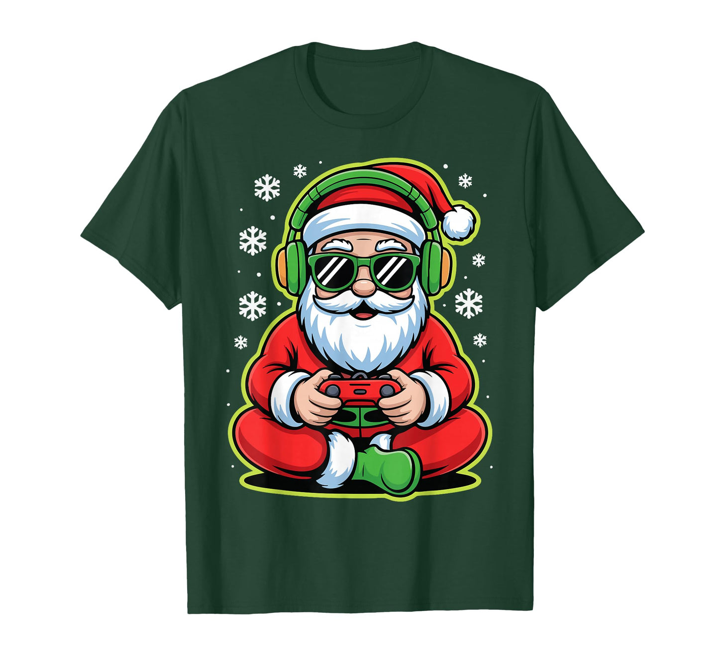 Christmas Gamer Boys Kids Santa Play Video Game T-Shirt