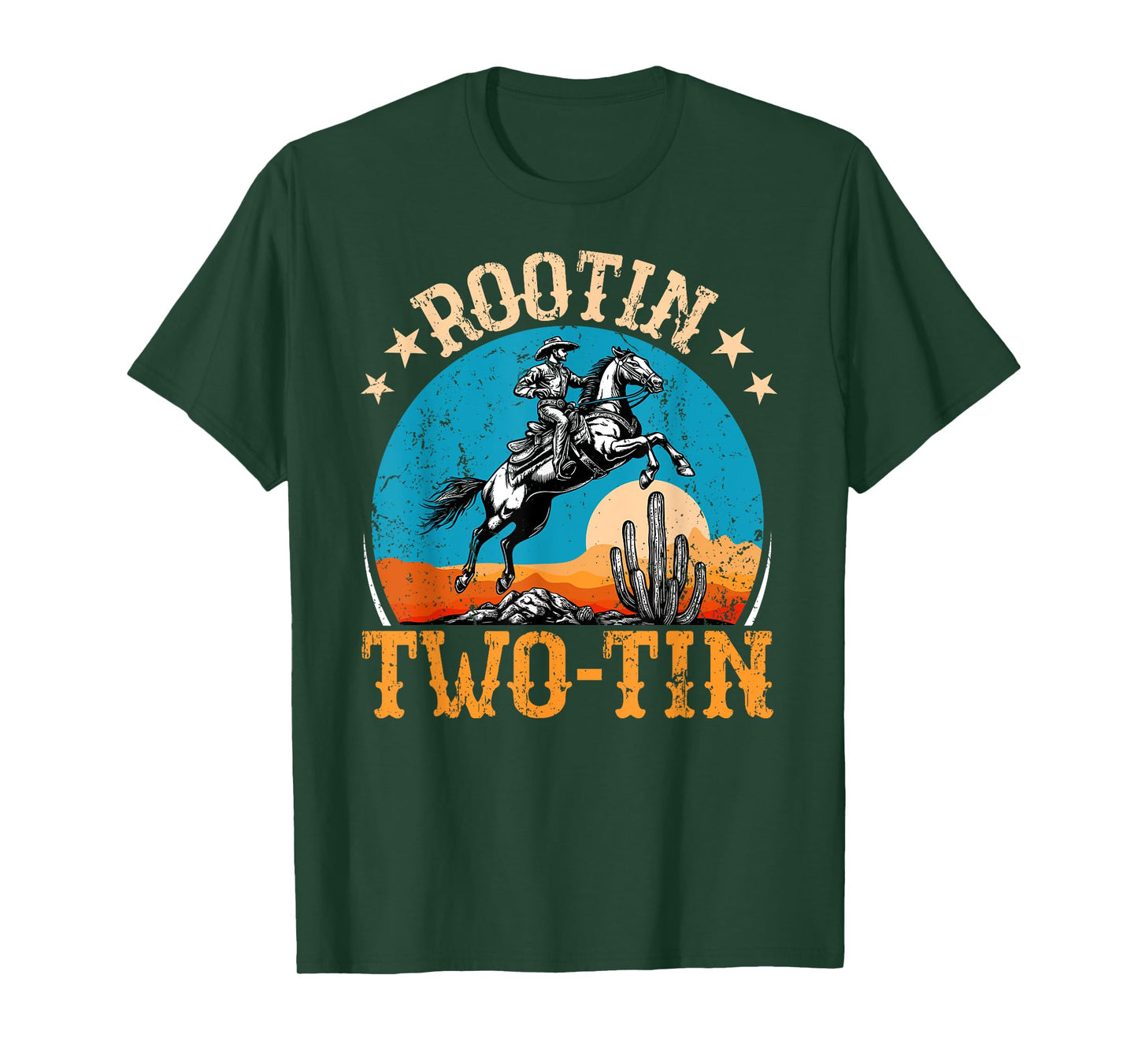 Rootin Two-tin 2nd Birthday 2 Year Old Western Cowboy Bday T-Shirt