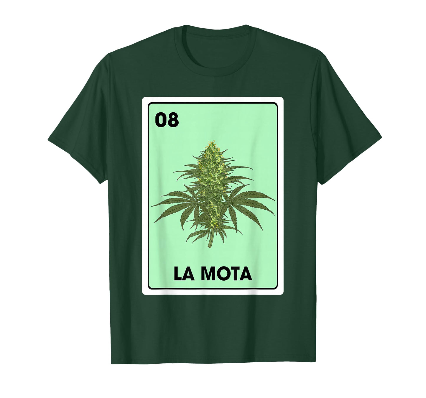 La Mota Mexican Bingo Card Game Marijuana Cannabis T-Shirt