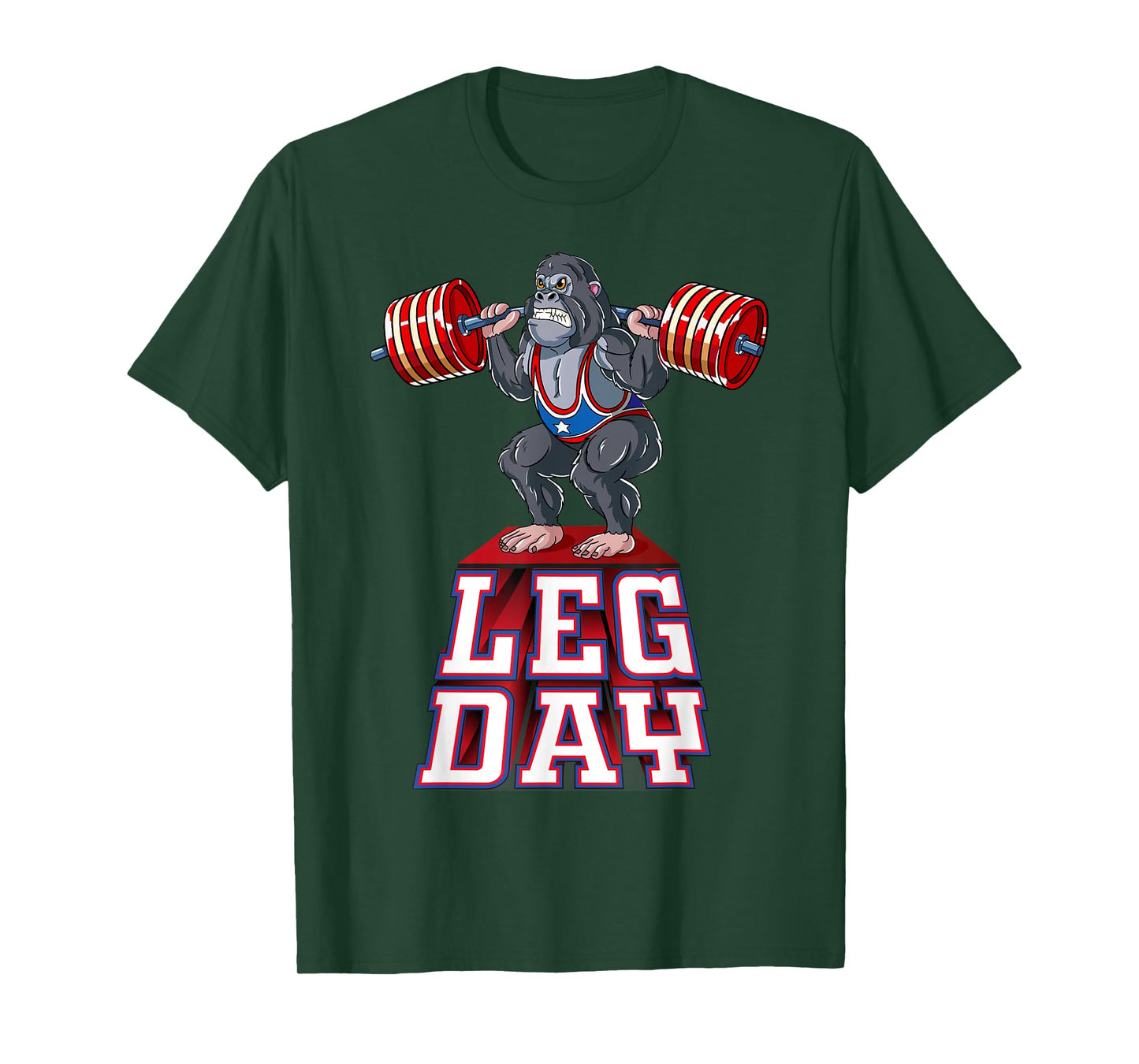 Leg Day gorilla Weight Lifting Squat Gym Training T-Shirt