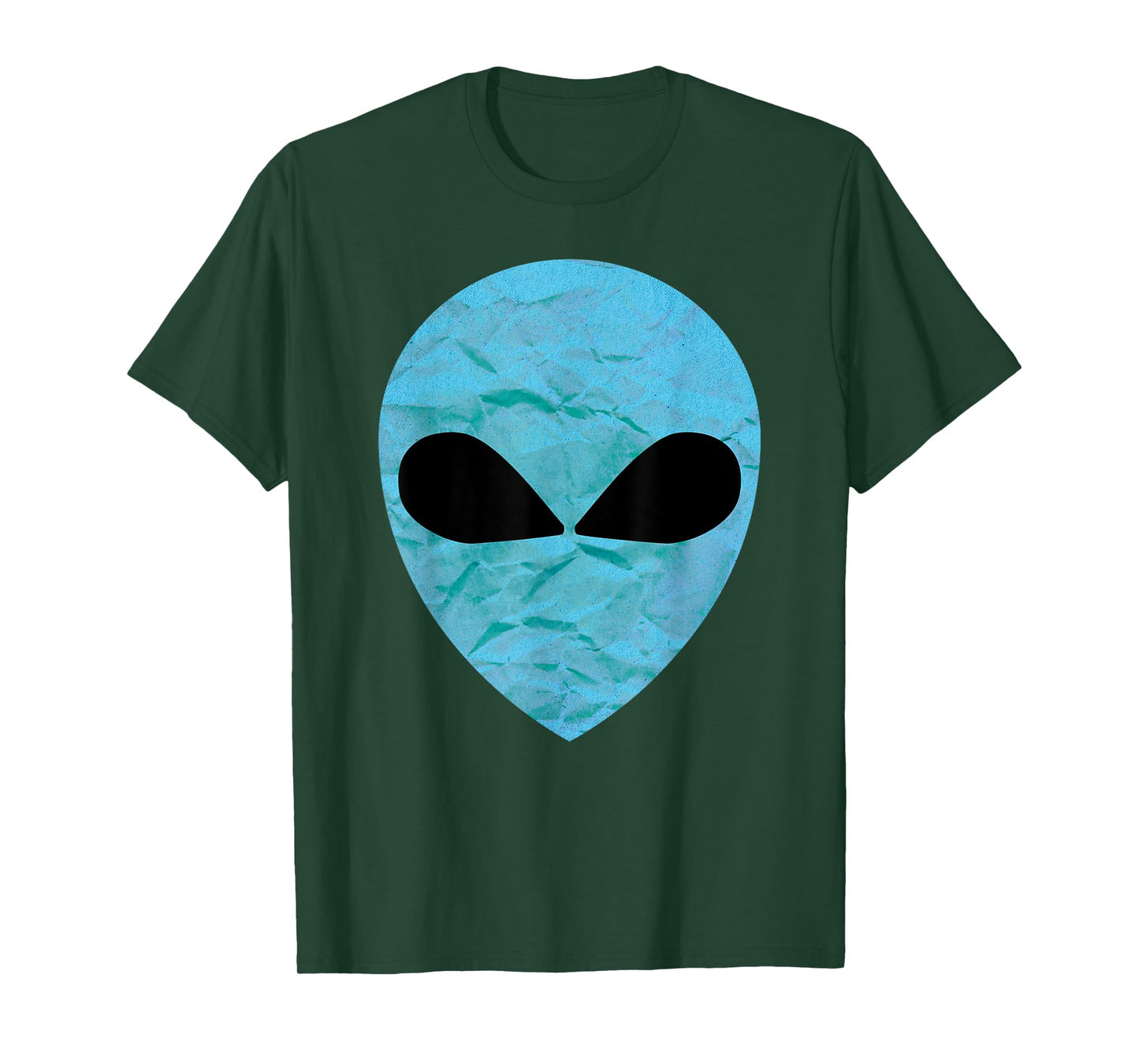 Blue Sci-Fi UFO Flying Alien Face Cosmic Extraterrestrial T-Shirt