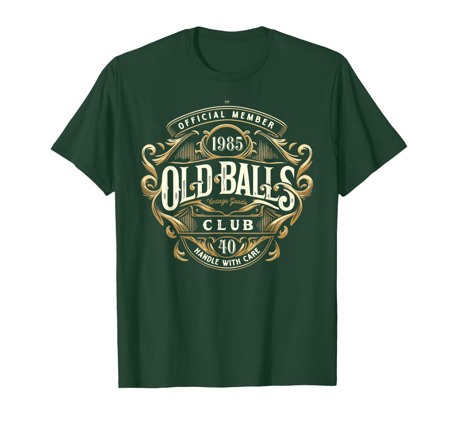 Vintage 1985 Men's 40th Birthday Old Balls Club 40 T-Shirt