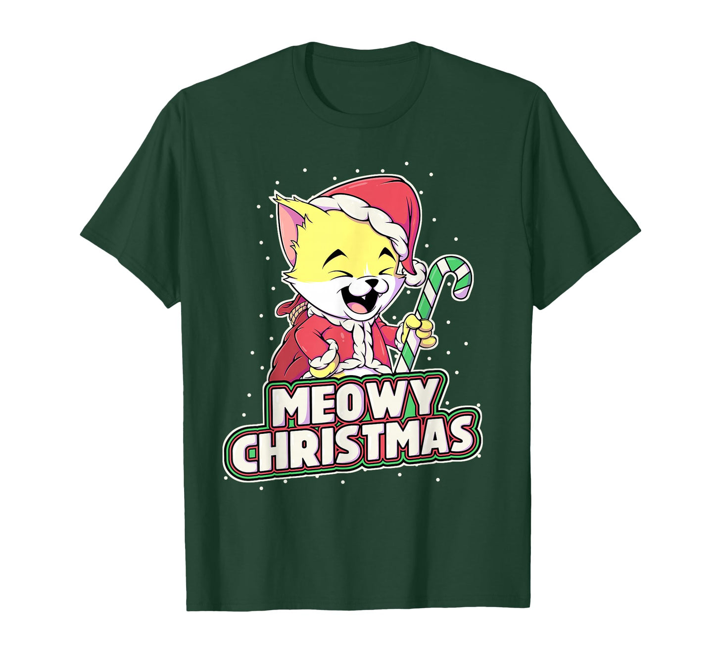 Meowy Christmas Alley Cat Lovers Santa Cat Christmas T-Shirt