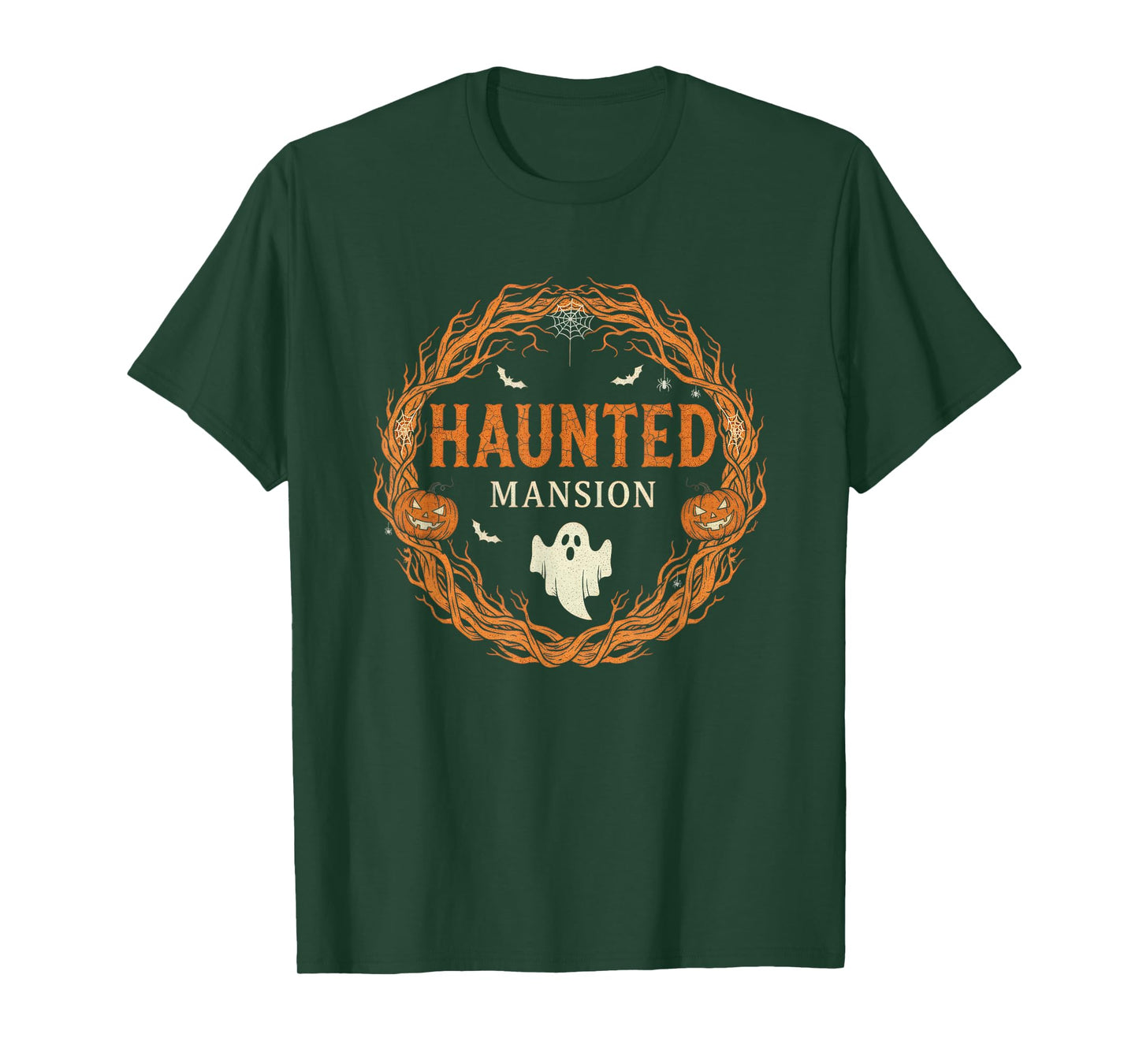 Haunted Mansion Funny Halloween Trick or Treat Typographic T-Shirt