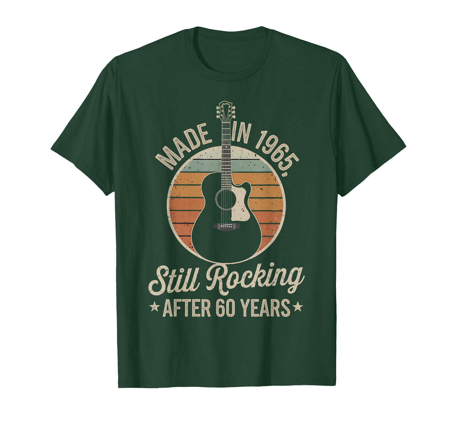 Made in 1965 Still Rocking After 60 Years Retro Guitar T-Shirt
