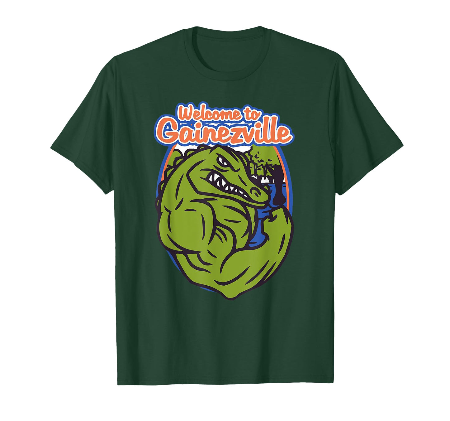 Gainezville Florida Gator flexing muscle T-Shirt