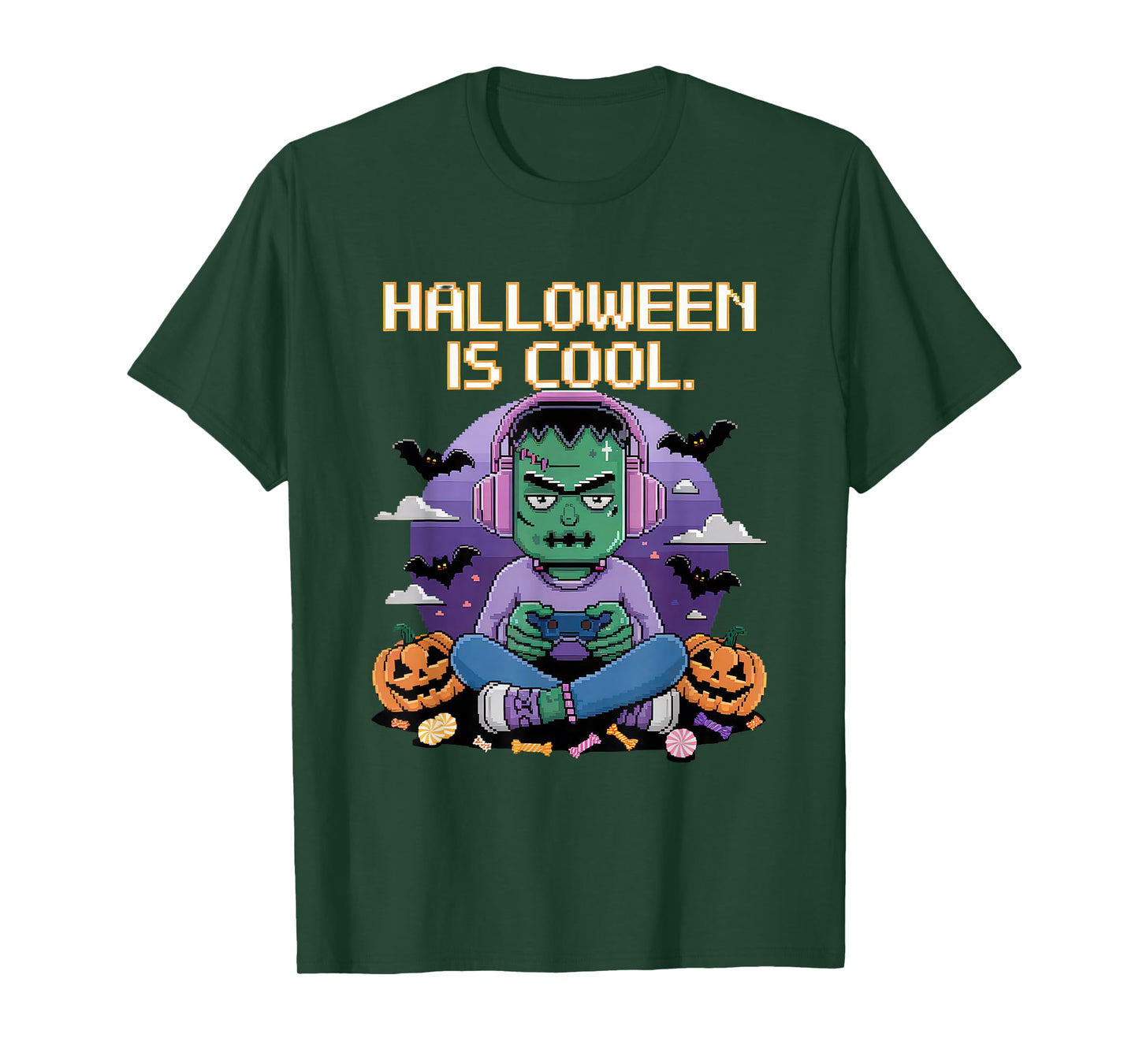 Halloween is Cool Tshirt Women Men Frankenstein Monster T-Shirt