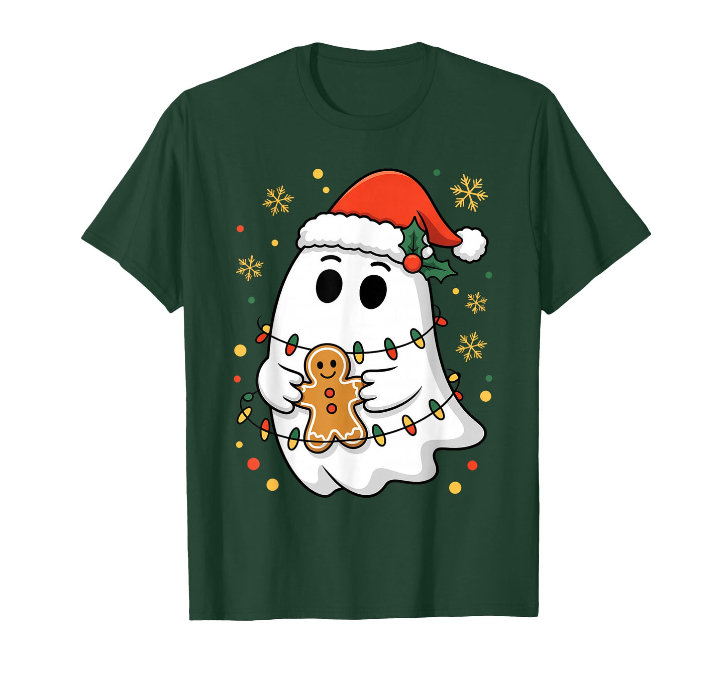 Ghost Christmas Santa Spooky Christmas Ghost Santa Christmas T-Shirt