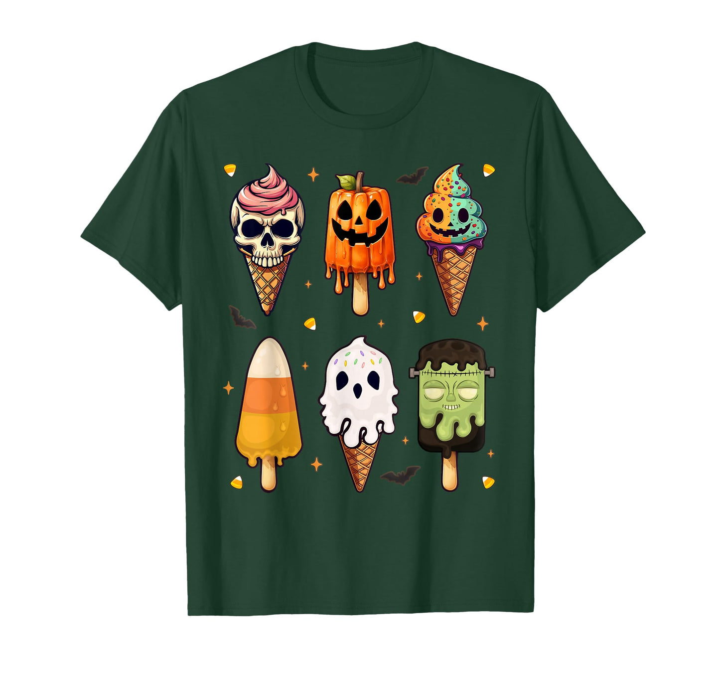 Horror Design Popsicle Halloween Ice Cream Funny T-Shirt