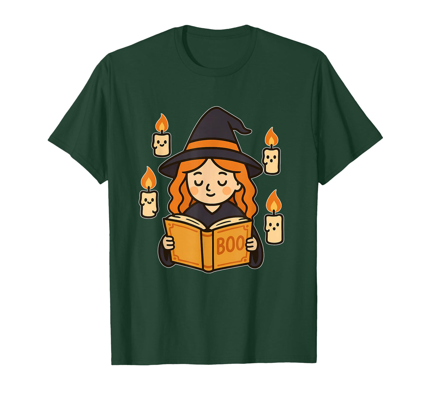 Witch Reading Boo Spell Book T-Shirt