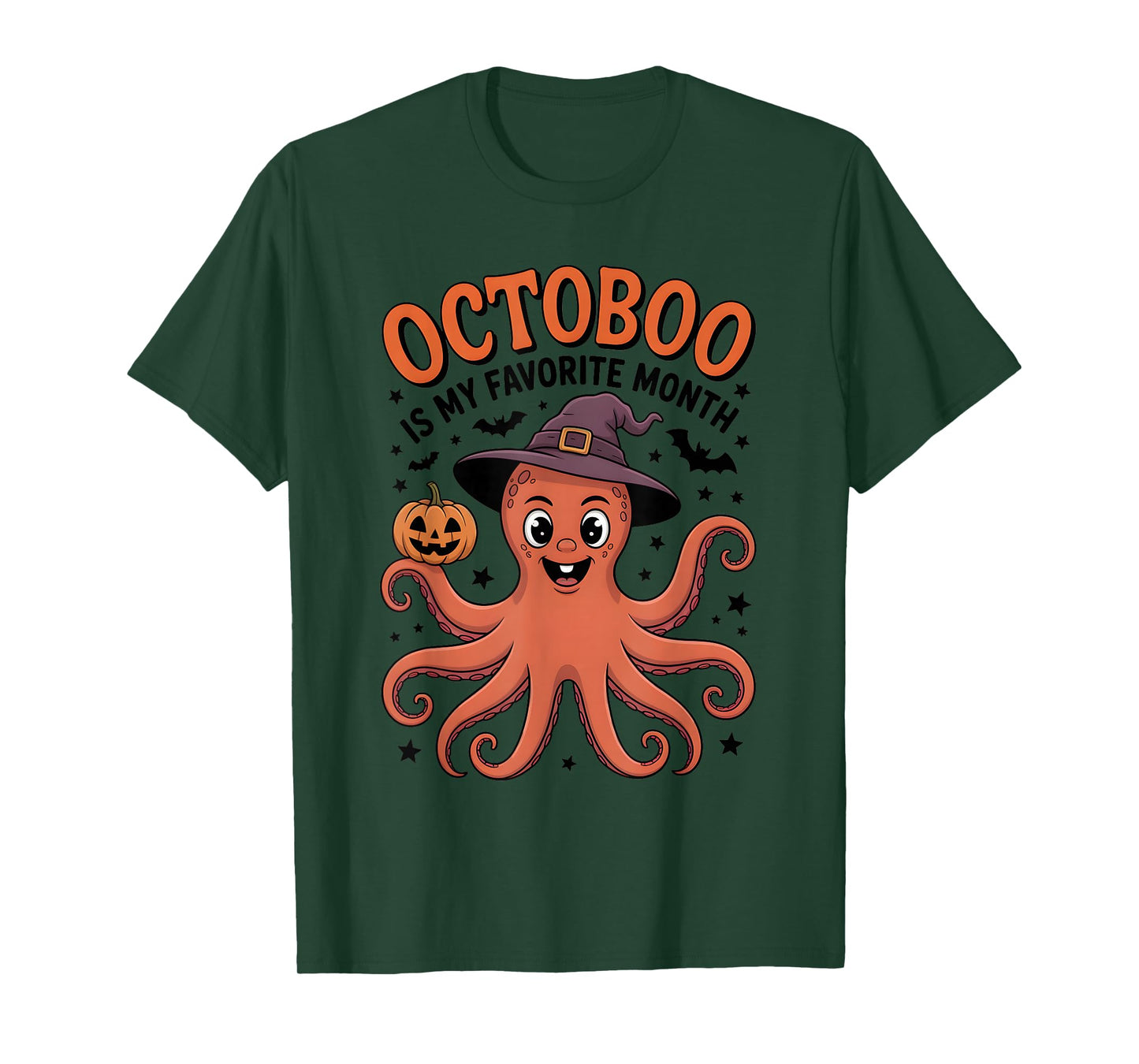 Octoboo is My Favorite Month Funny Halloween Octopus T-Shirt