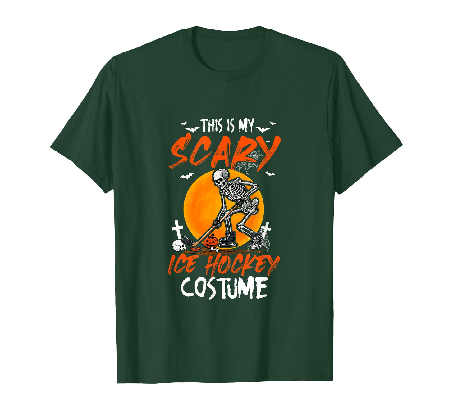 My Scary Ice Hockey Costume Skeleton Halloween Player Team T-Shirt