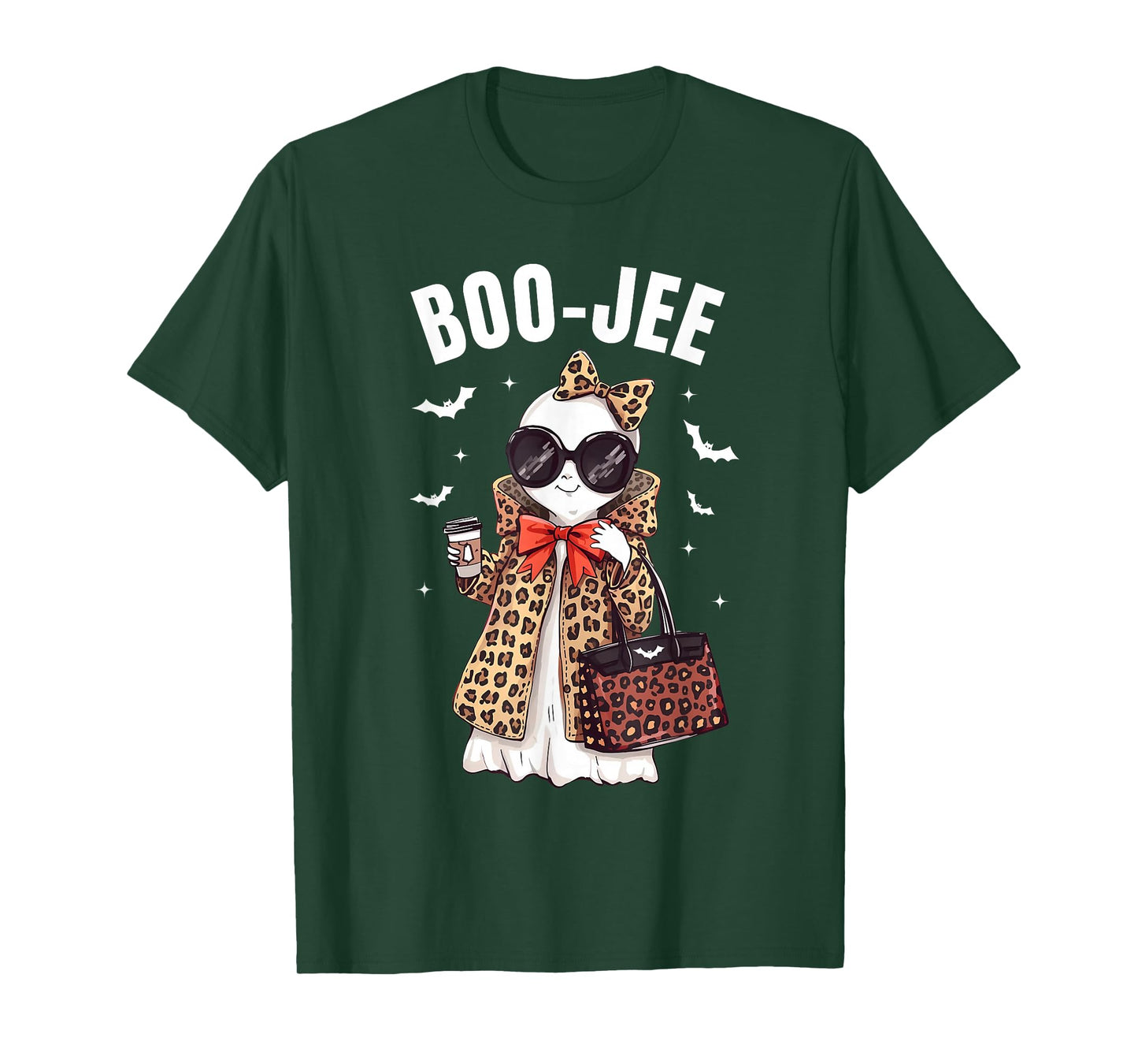 Boo JEE Boujee Pink Ghost Halloween October Vibes T-Shirt