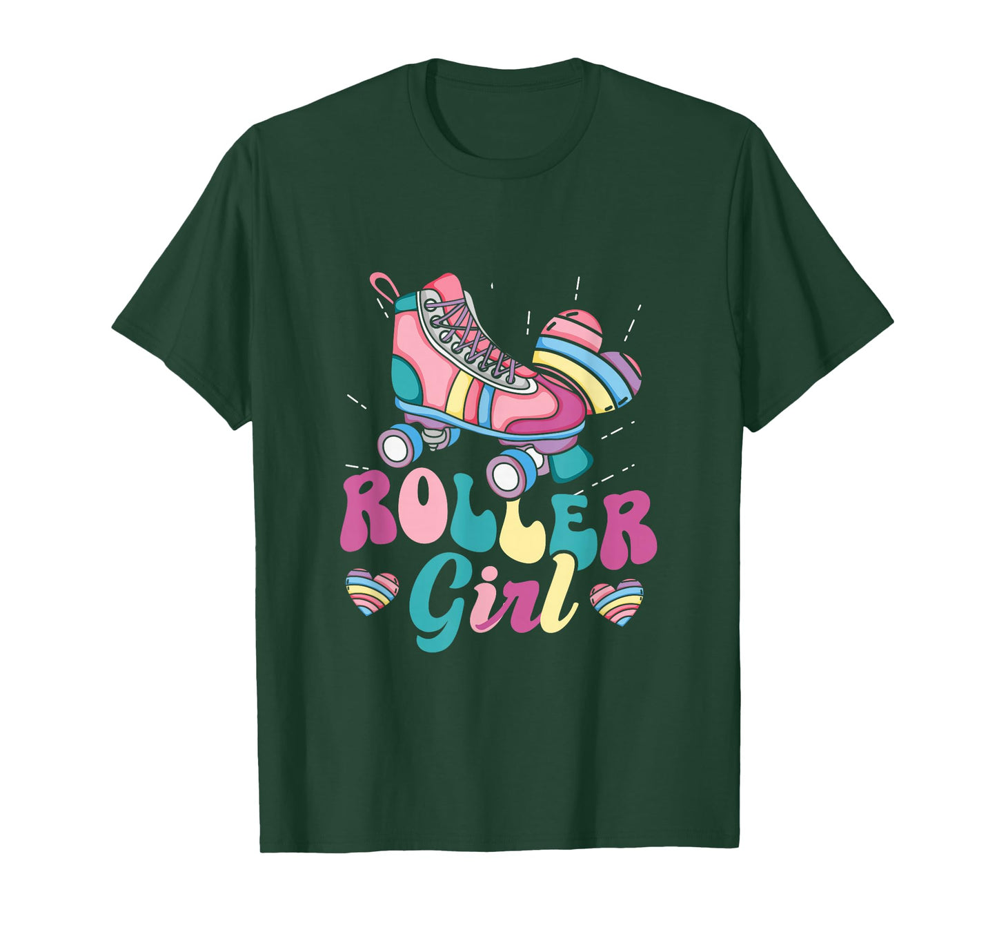 Roller Girl Skater Skating Retro Vintage 70s 80s 90s Skates T-Shirt