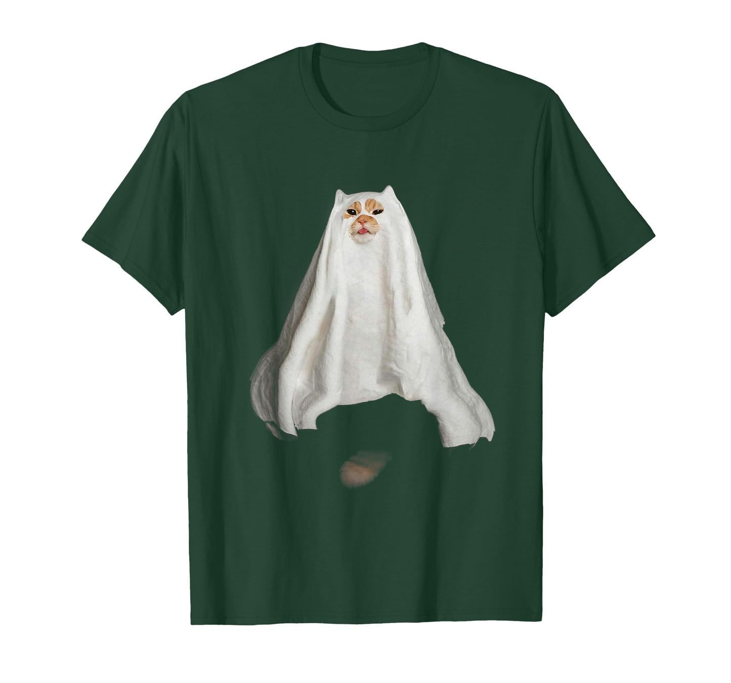 Ghost Cat Meme Funny Halloween Men Women Kids T-Shirt