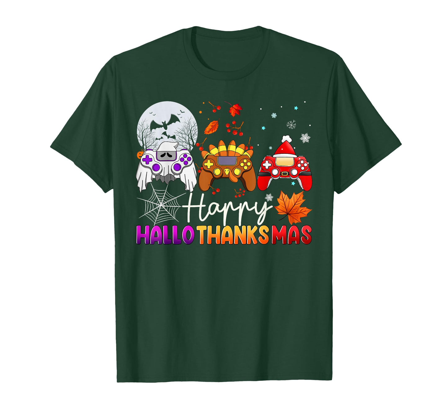 Happy Hallothanksmas Game Controller Gamer Hallothanksmas T-Shirt