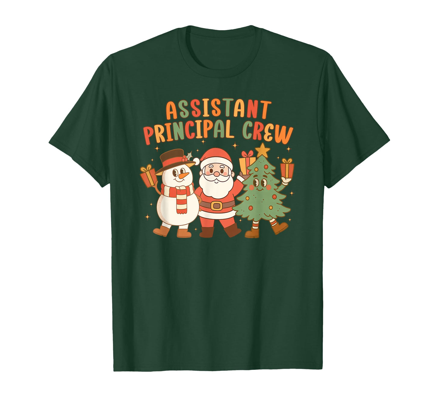 Retro Assistant Principal Crew Christmas Shirt Santa Claus T-Shirt