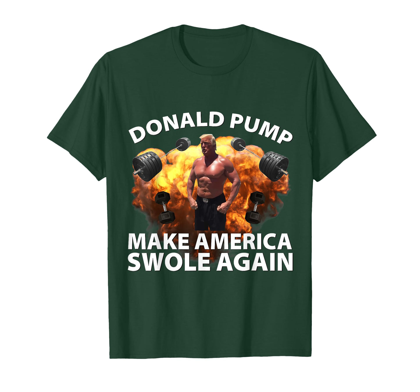 Donald Pump Swole America Trump Weight Lifting Gym Fitness T-Shirt