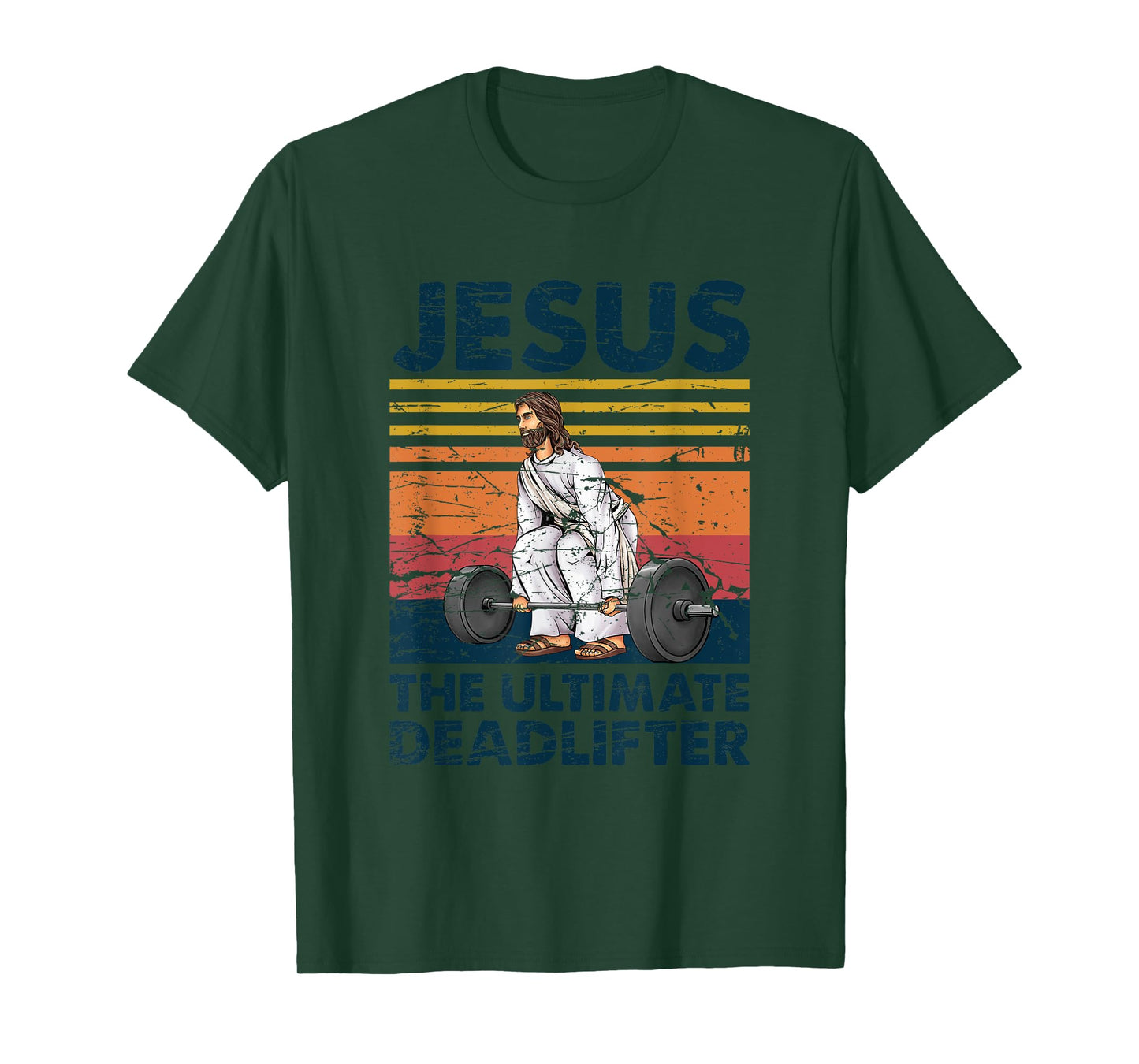 Funny Christian Gym Vintage Jesus The Ultimate Deadlifter T-Shirt