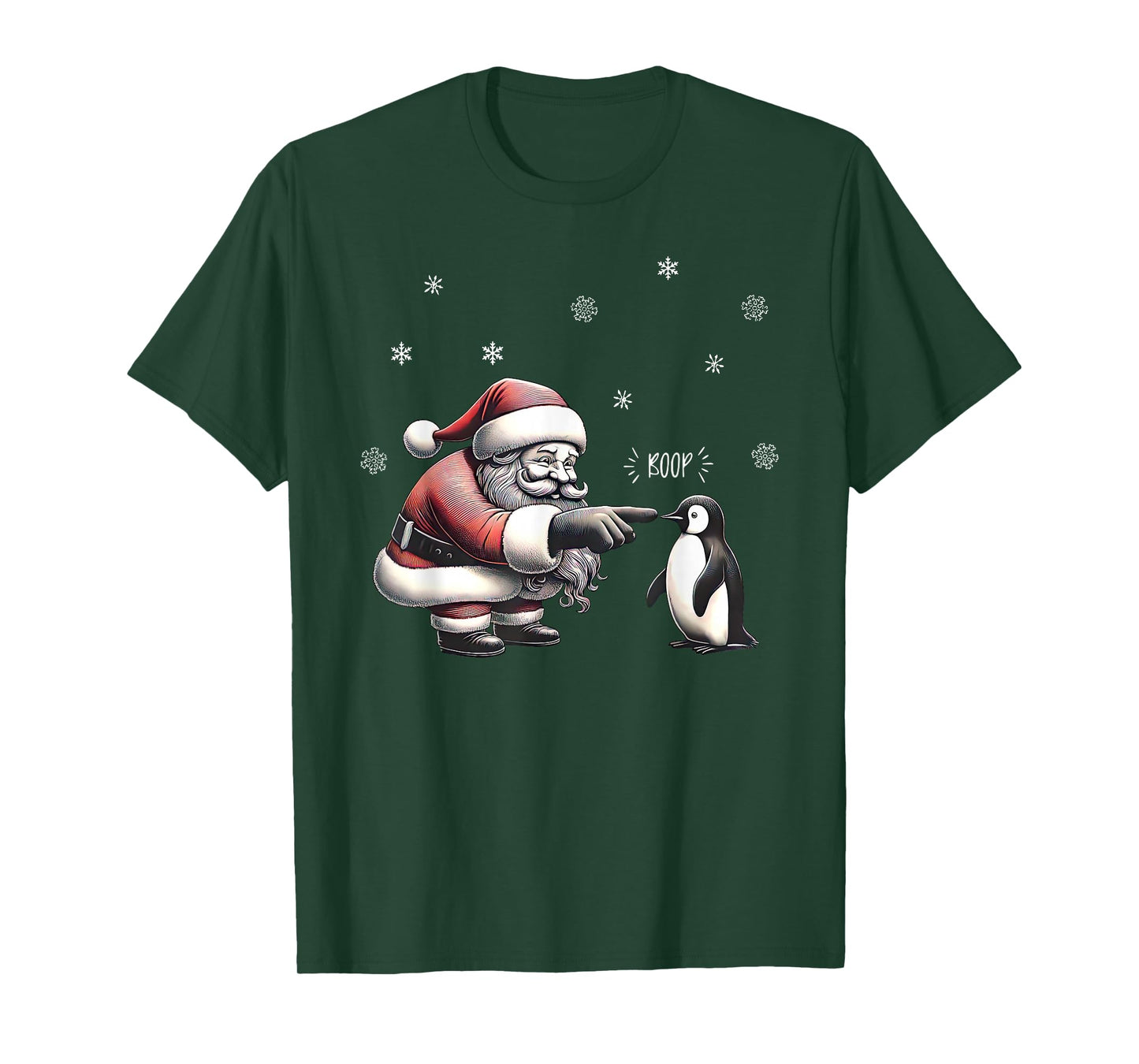 Christmas Santa Boop Penguin Xmas Penguins Sea Animal Lover T-Shirt