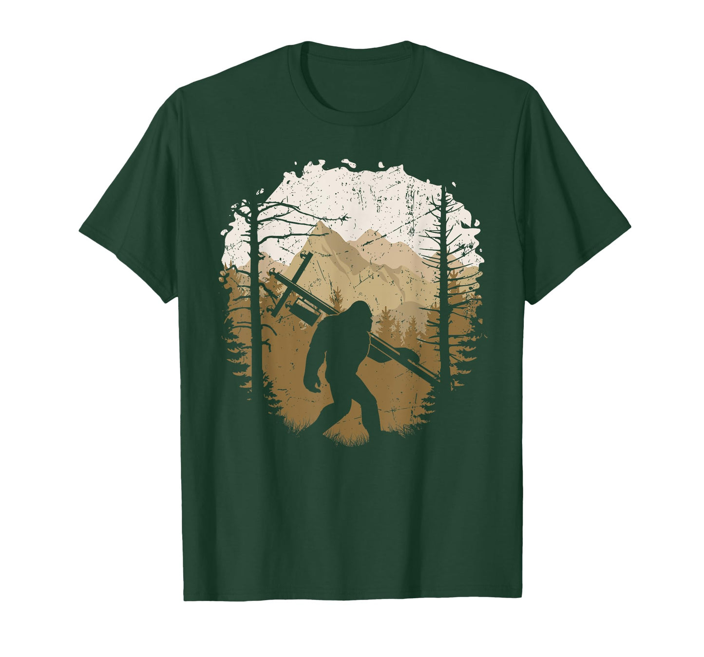 Funny Bigfoot Lineman Power Electrician Sasquatch Lineworker T-Shirt