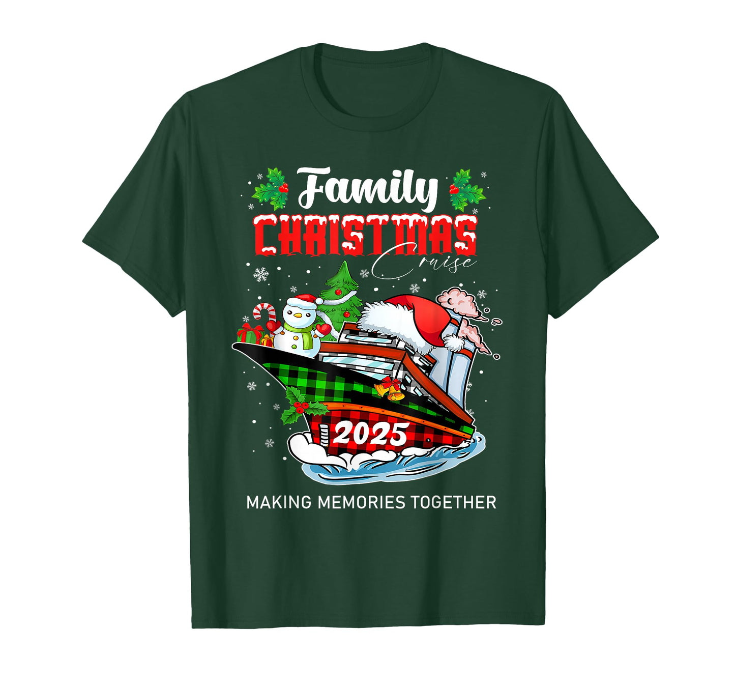 Family Christmas Cruise 2025 Matching Family Cruise Holiday T-Shirt