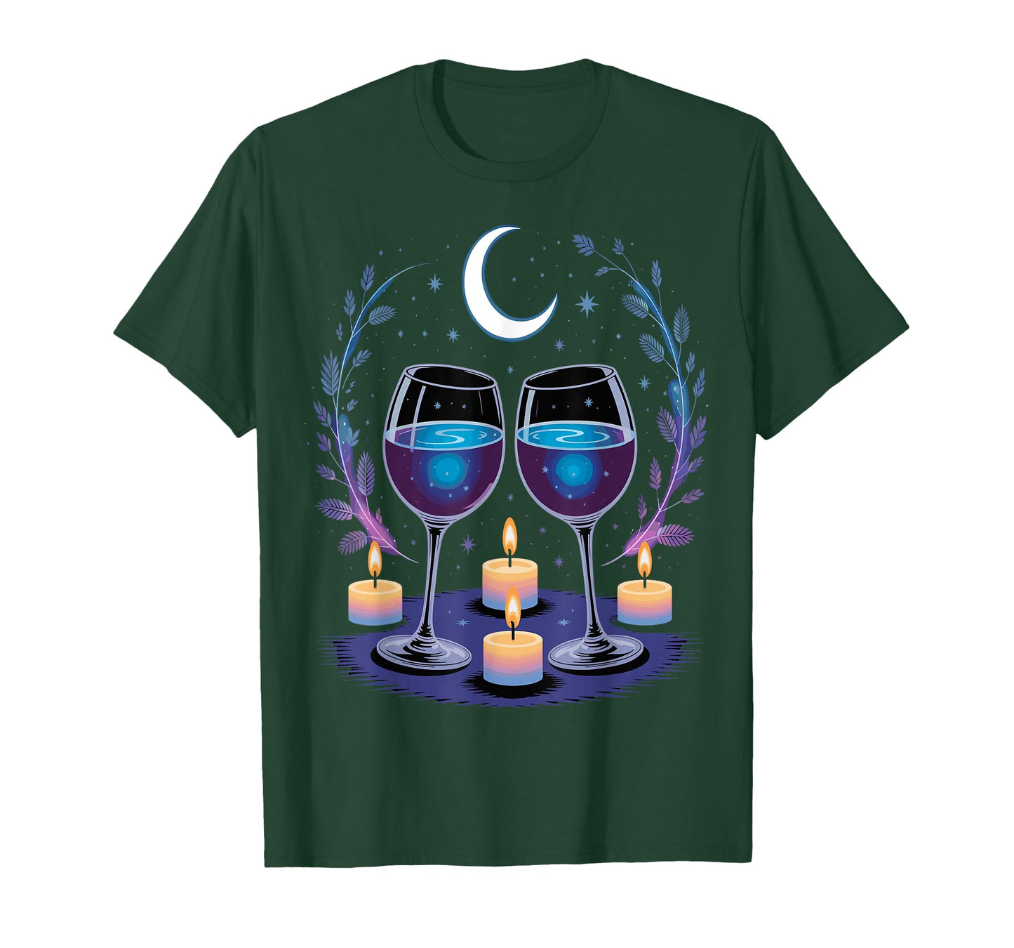 Glasses of Wine Halloween Costume Funny Spooky Tee T-Shirt