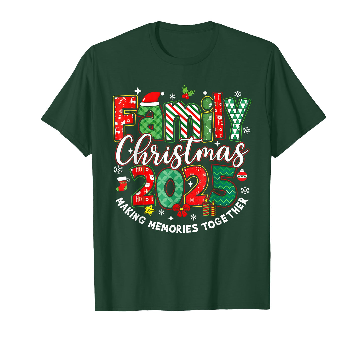 Family Christmas 2025 Matching Outfit Xmas Squad Santa T-Shirt