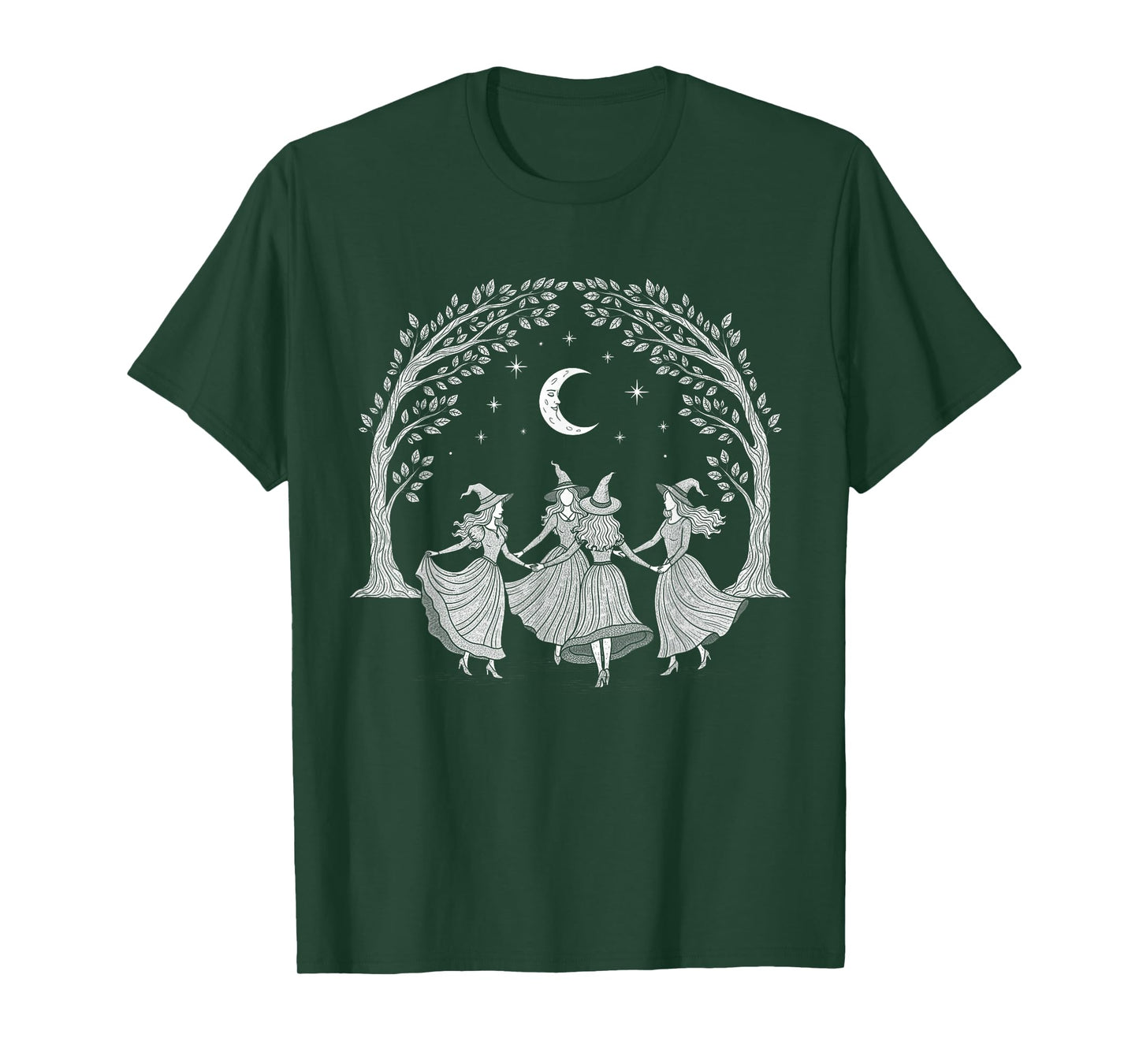 Dancing Witches Halloween Spooky Season Witchy Vibes Women T-Shirt