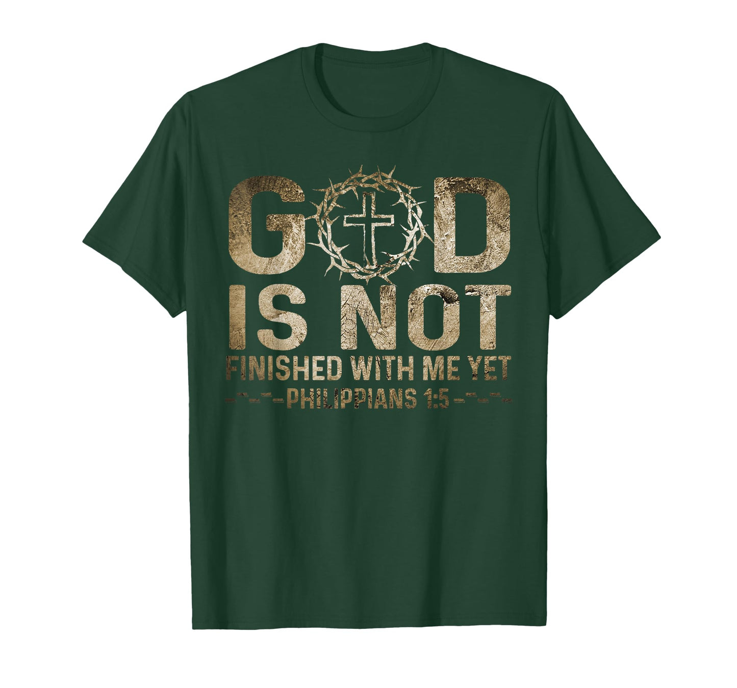Retro God Is Not Finished With Me Yet Christian Religious T-Shirt