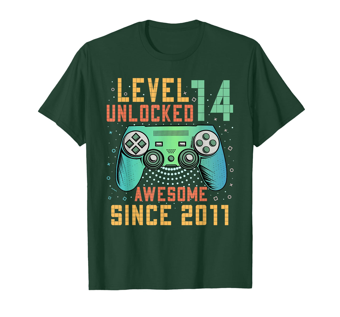 Level 14 Unlocked 14th Birthday 14 Year Old Boy Gifts Gaming T-Shirt