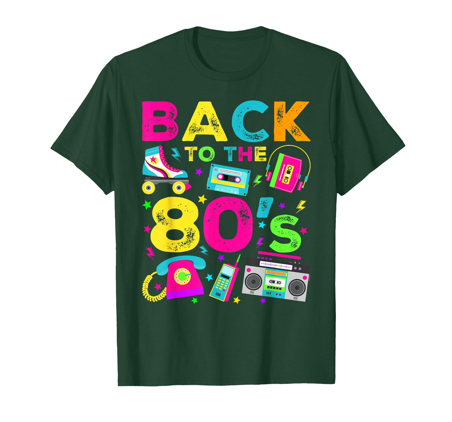 Back To 80's 1980s Vintage Style Eighties Retro Party T-Shirt