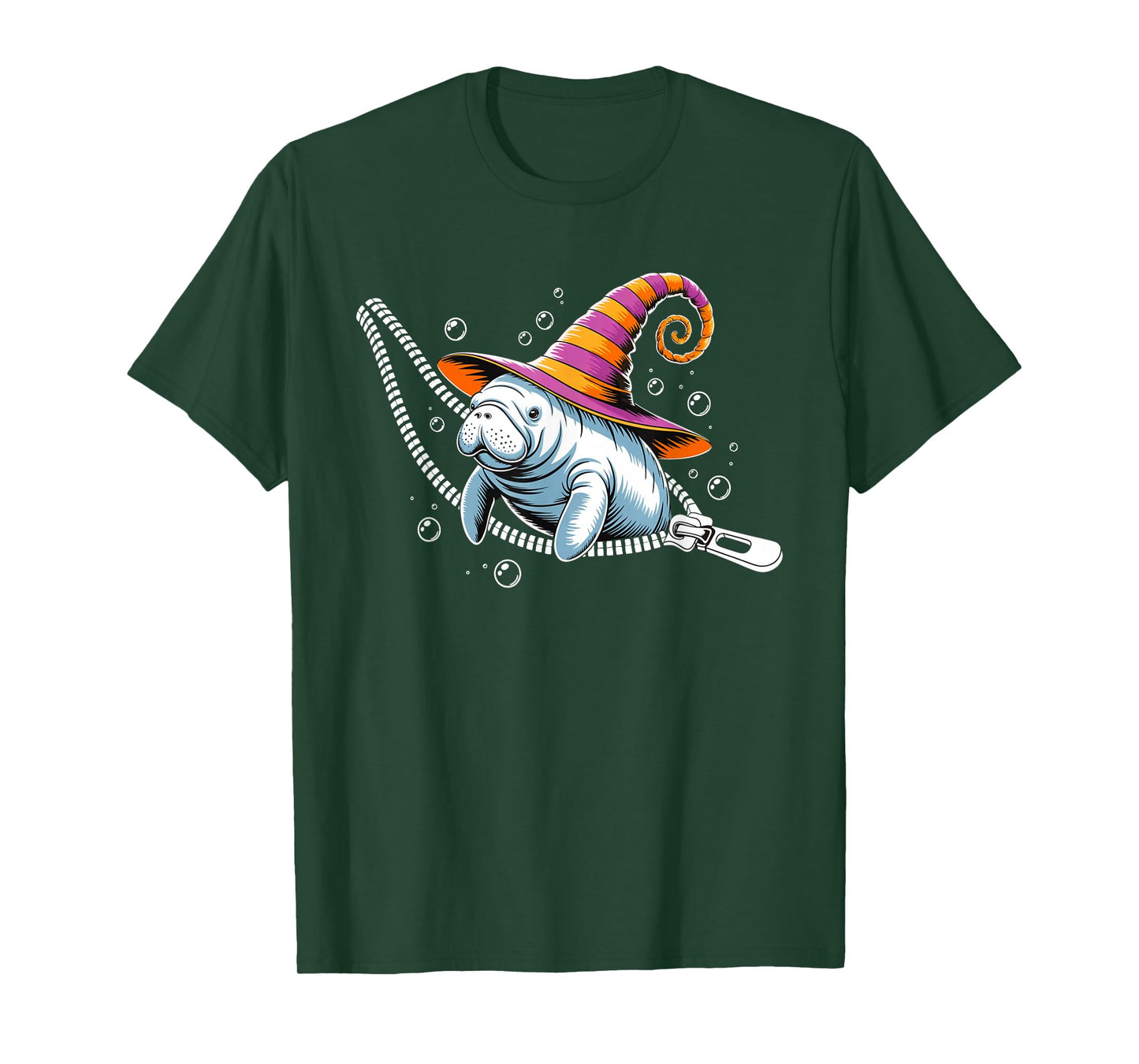 Manatee Halloween Pregnancy Costume Witch Women Humor T-Shirt