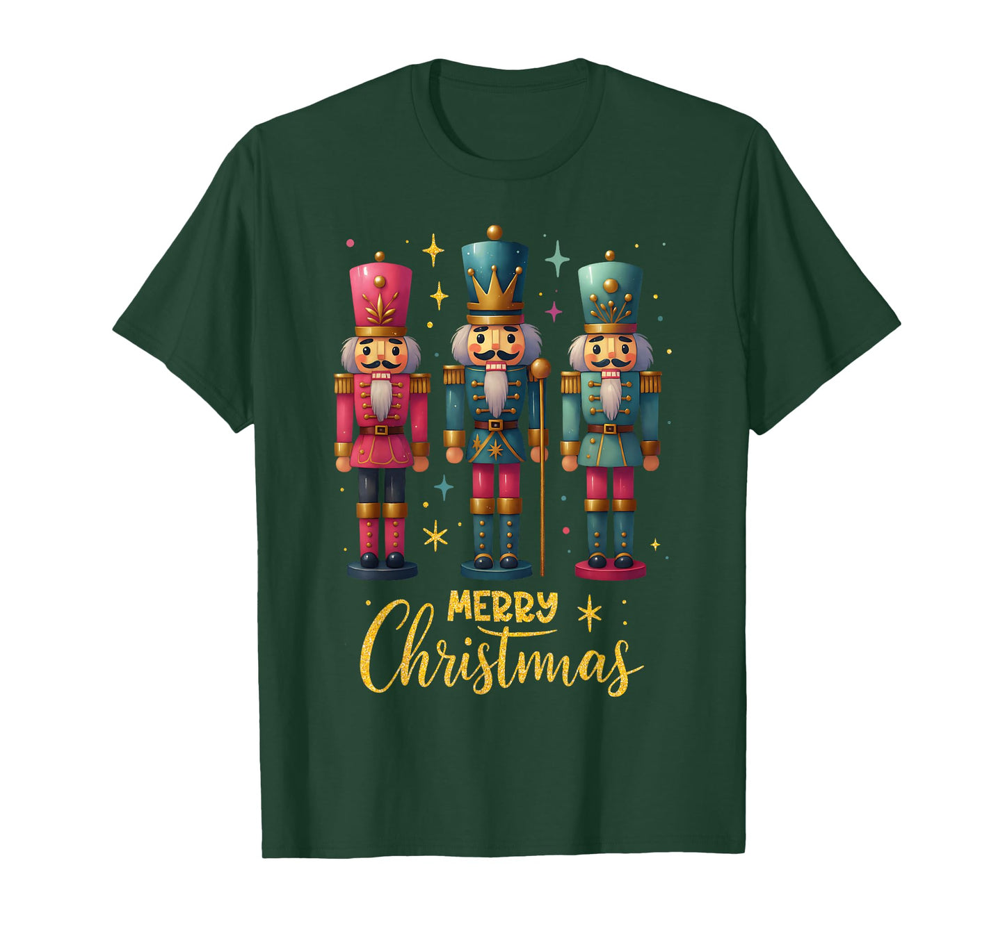 Merry Christmas Nutcracker Ballet Dance Women Kids Girl T-Shirt