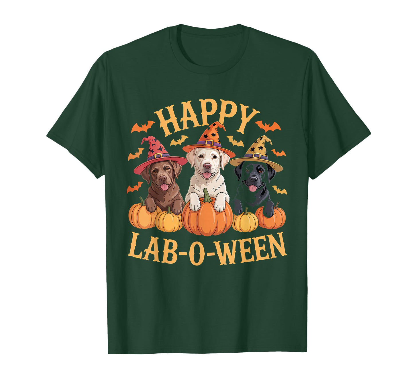 Happy Lab-O-Ween Cute Labrador Halloween Art T-Shirt