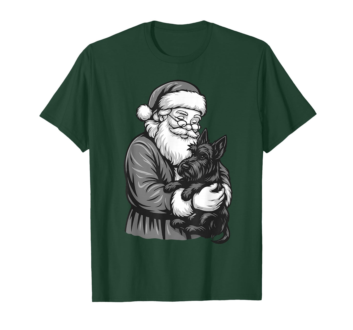 Scottish Terrier Santa Claus Christmas Dog Lover T-Shirt