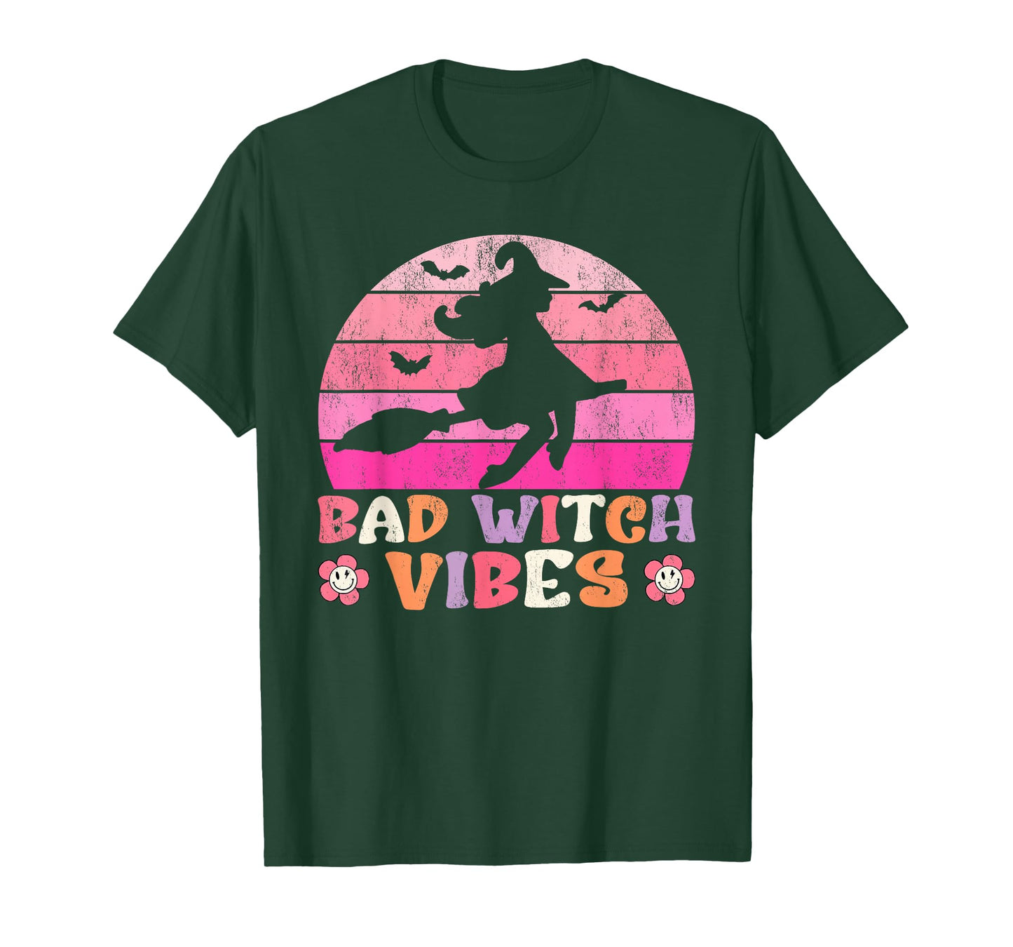 Bad Witch Vibes Retro Halloween Aesthetic T-Shirt