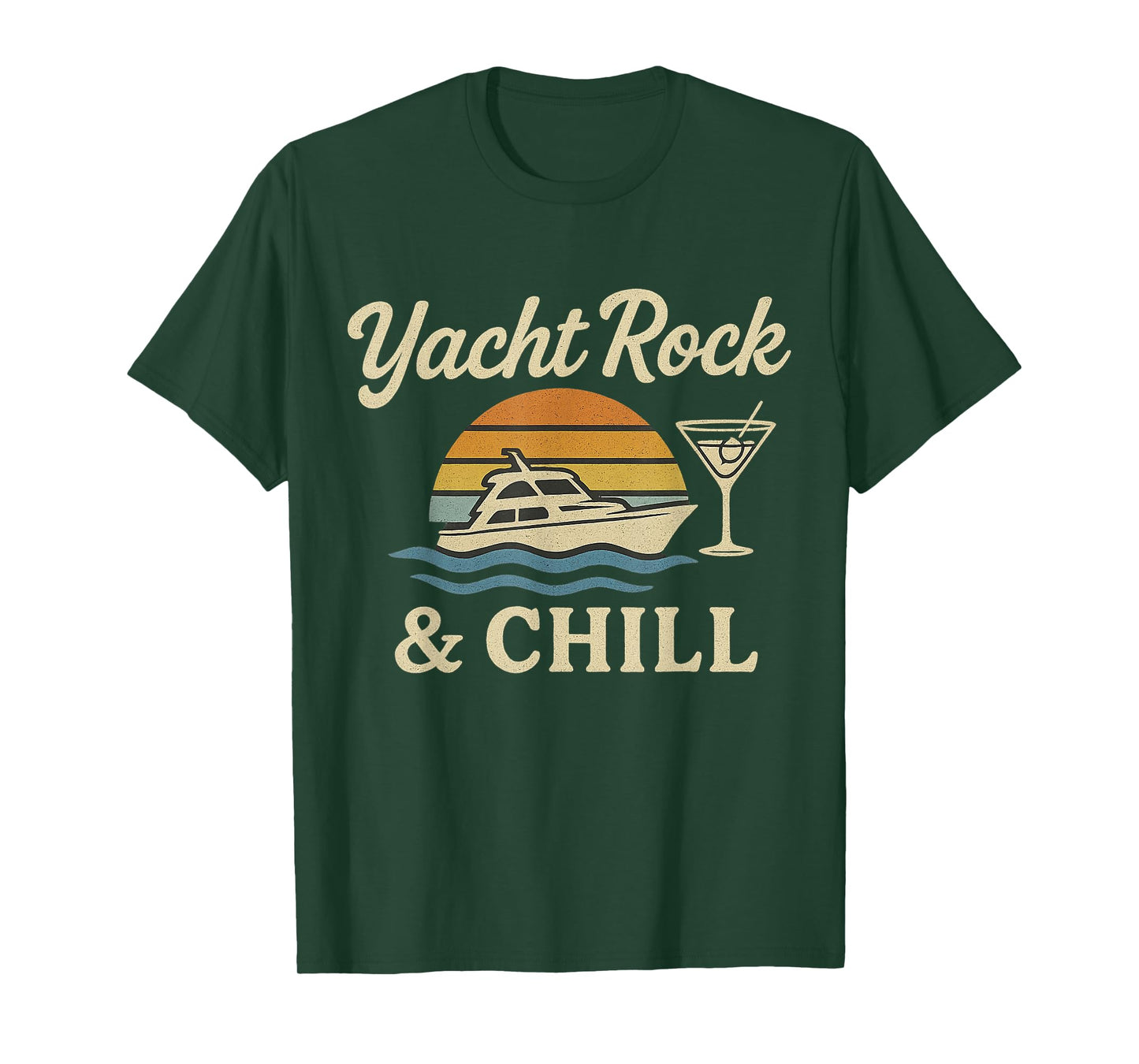 Yacht Rock and Chill - Soft Rock Music Vintage Sunset T-Shirt