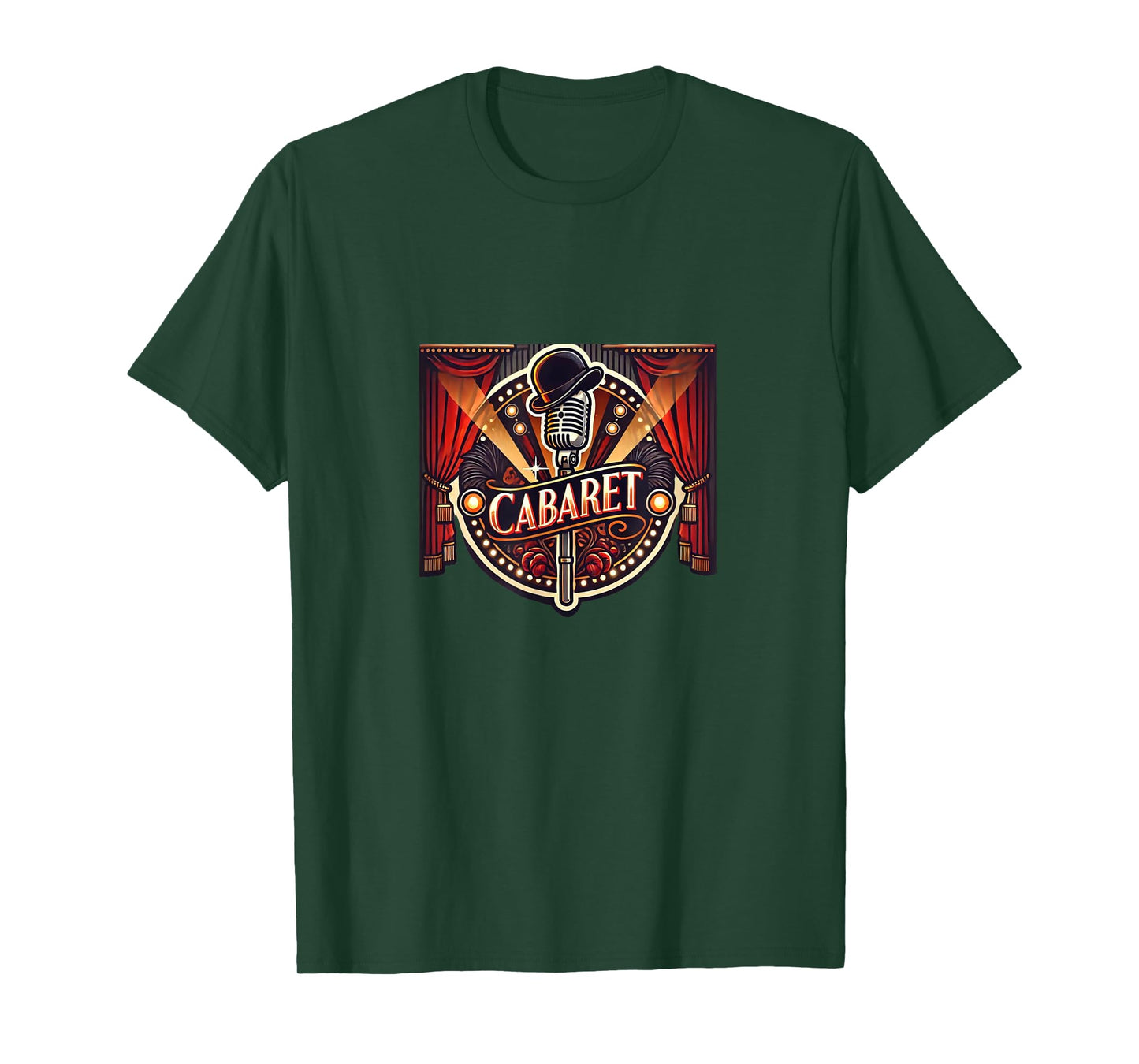 Stage Notes Cabaret Musical Theatre T-Shirt - Unisex Adults - Black - Small - Short Sleeve - Retro Casual - Cabaret Theme