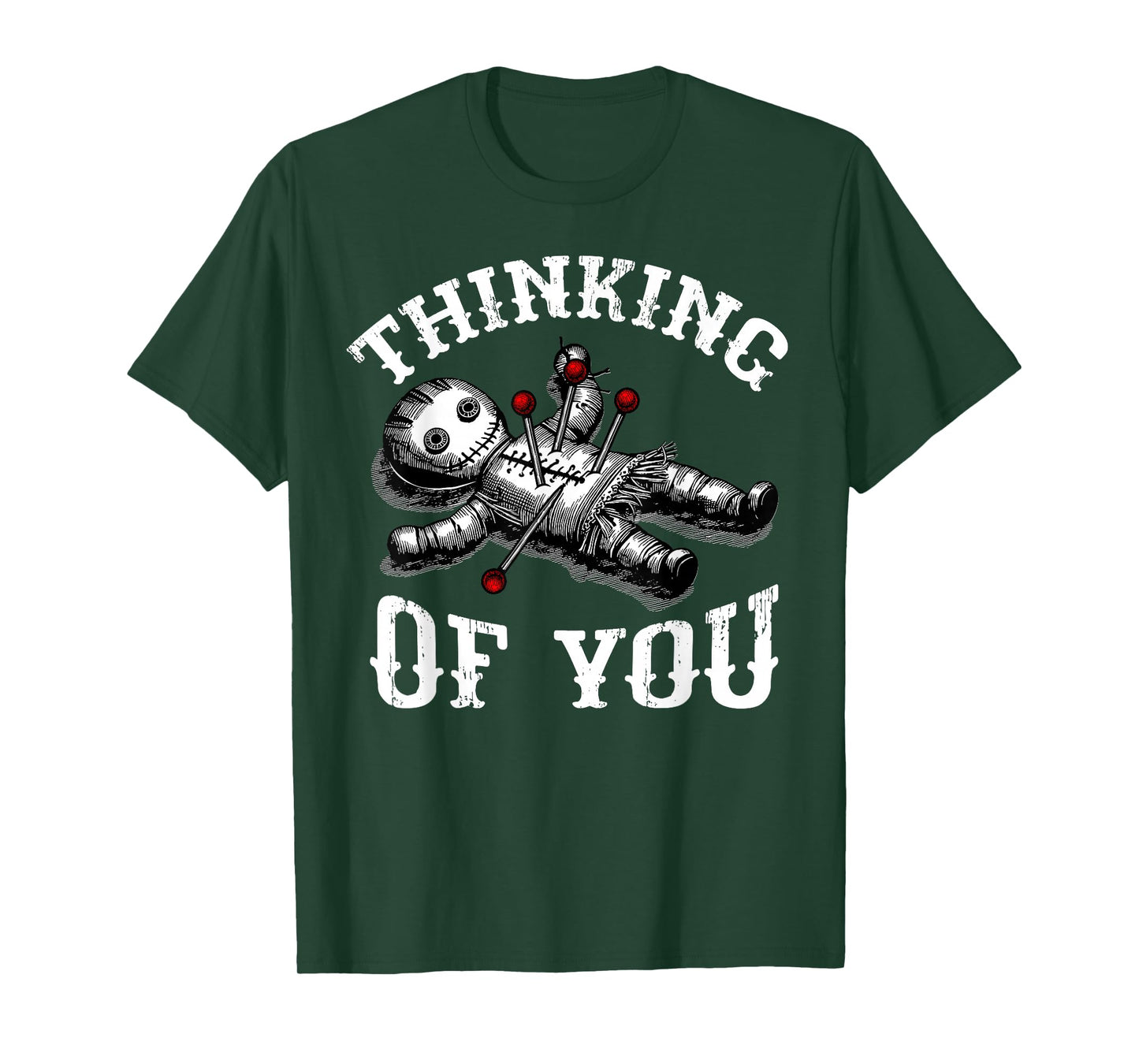 Voodoo Doll Thinking of You Funny Goth Halloween Costume T-Shirt