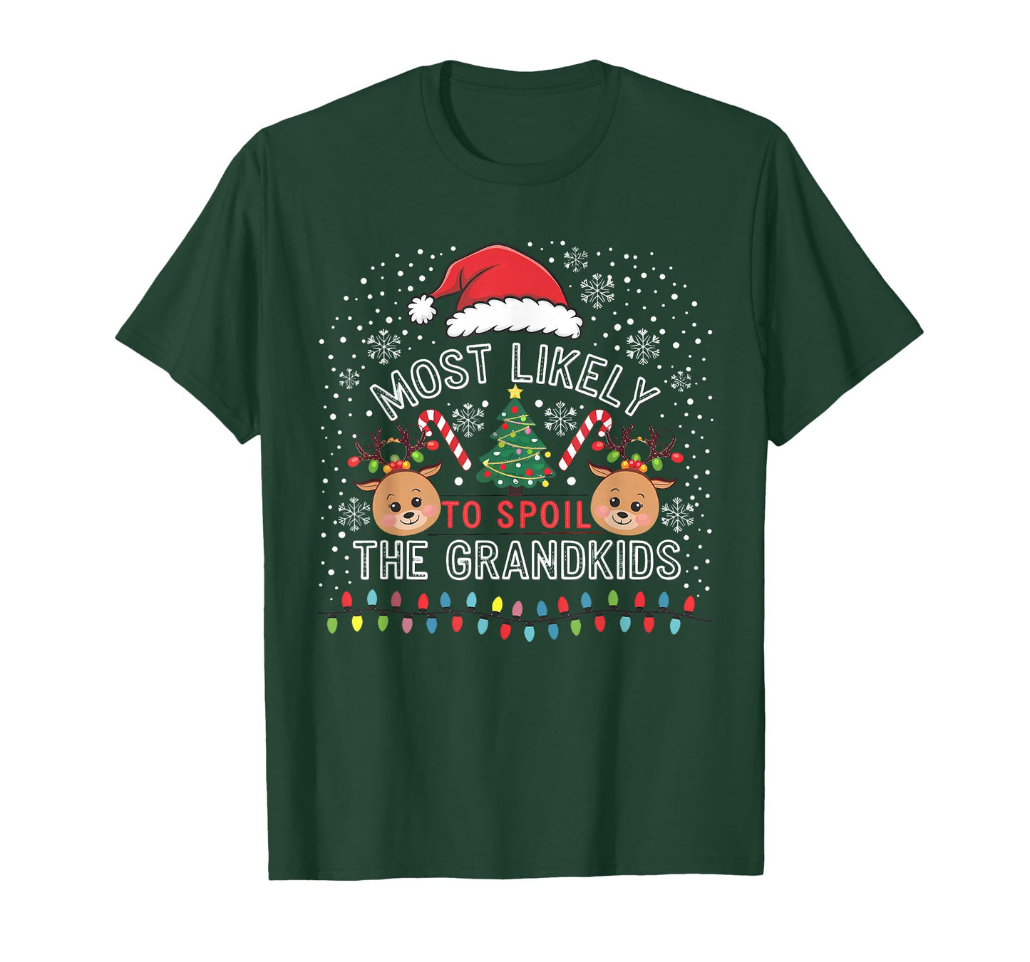 Most Likely to Spoil The Grandkids Christmas Party Funny T-Shirt