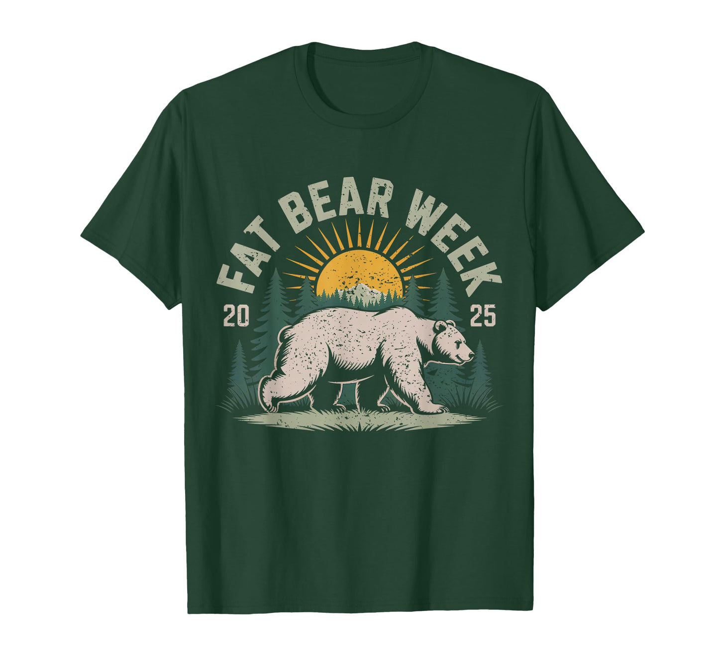 Fat Bear Week Vintage Retro Grizzly Bear Retro T-Shirt