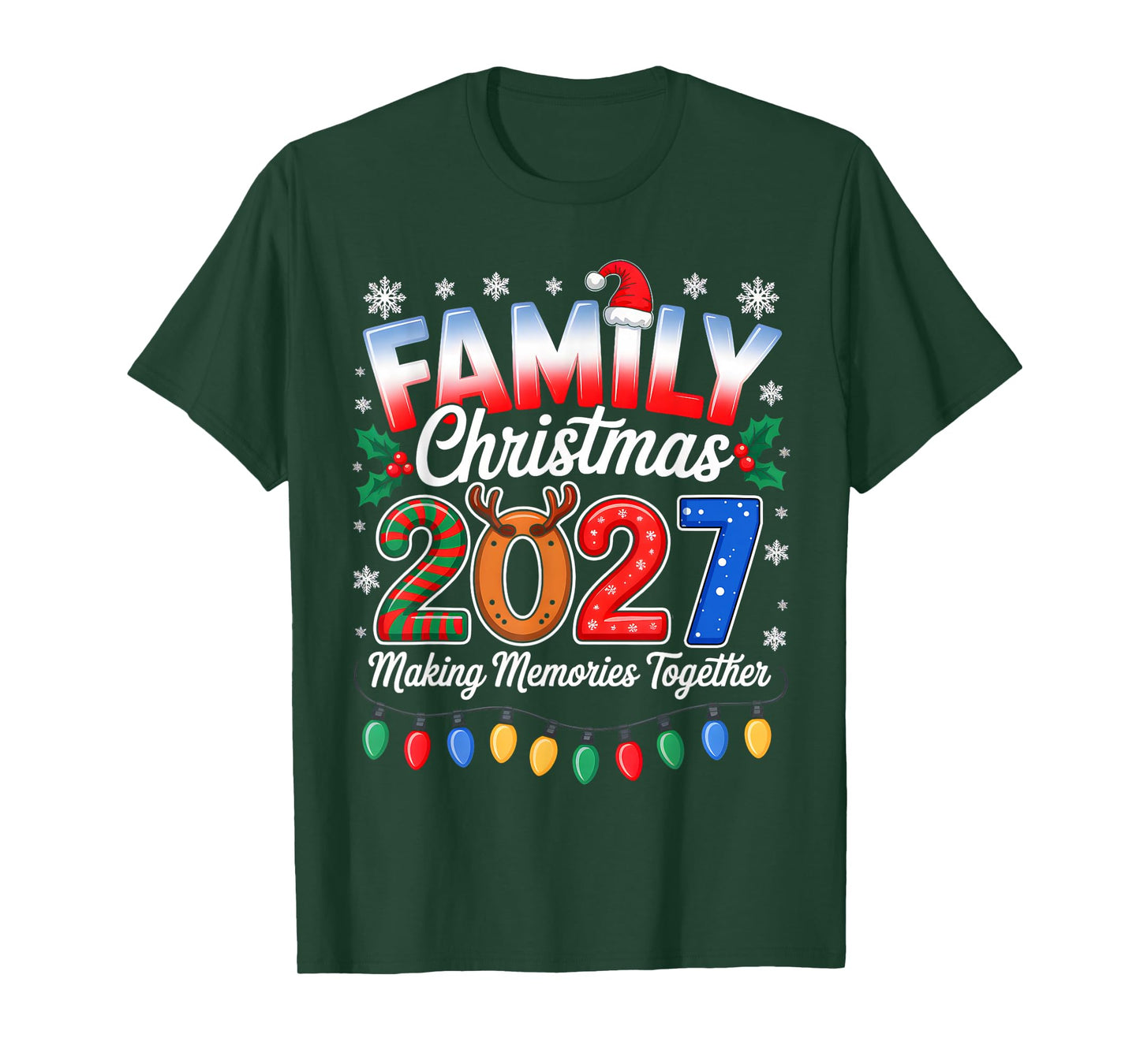 Family Christmas 2027 Matching Family Xmas Squad Santa 2027 T-Shirt