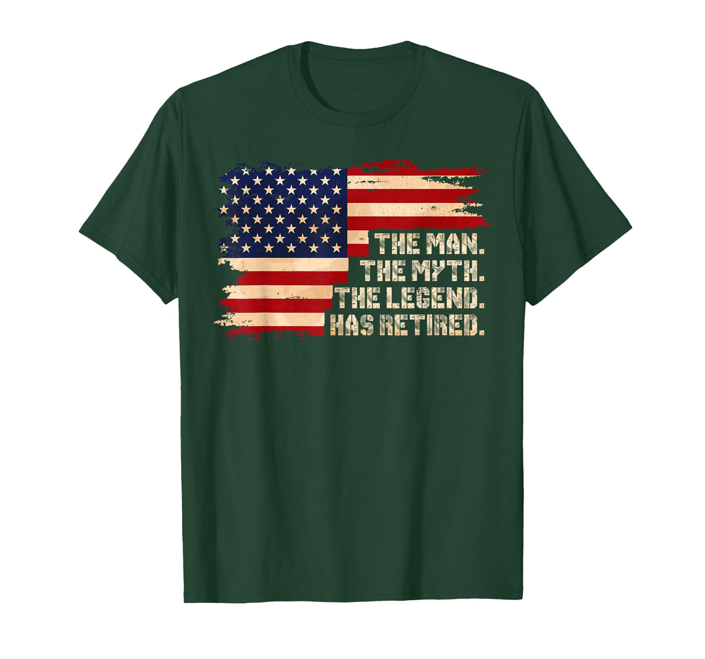 Retirement The Legend Has Retired American Flag For Men Male T-Shirt