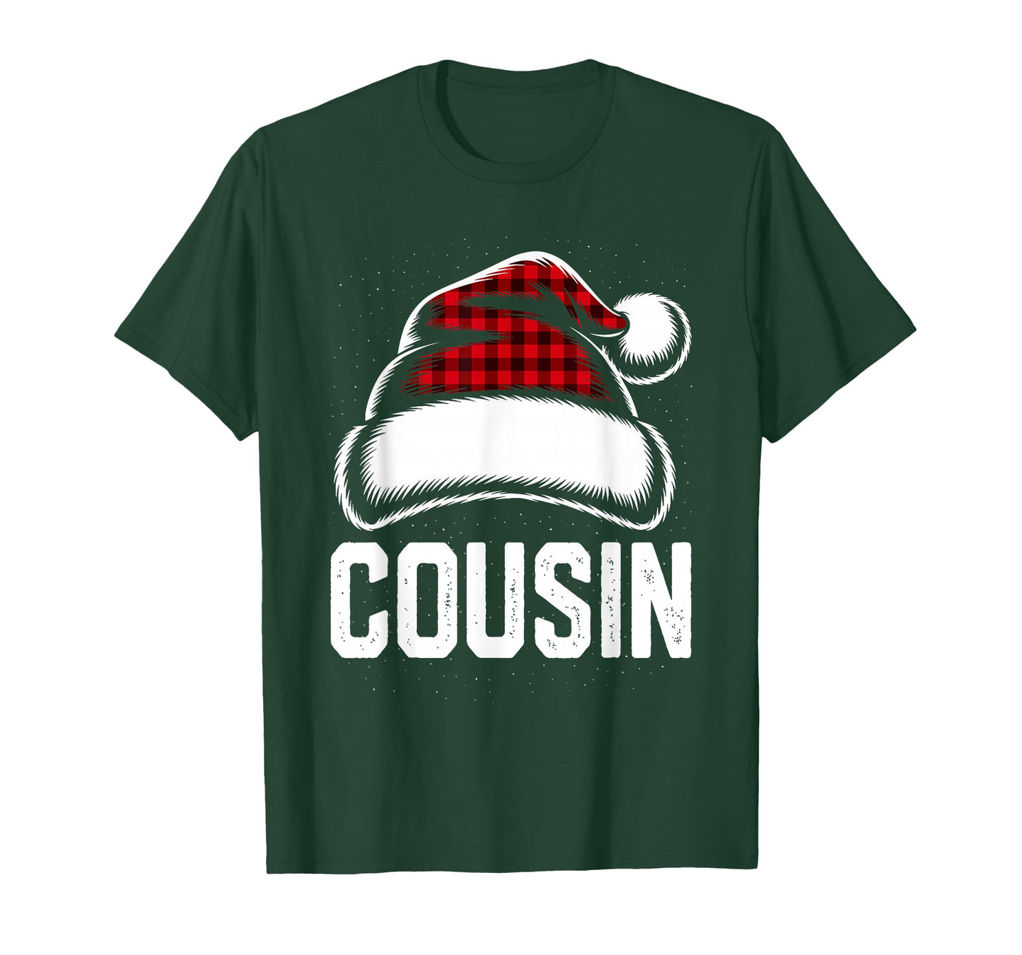 Cousin Santa Red Plaid Christmas Family Matching Pajama Xmas T-Shirt
