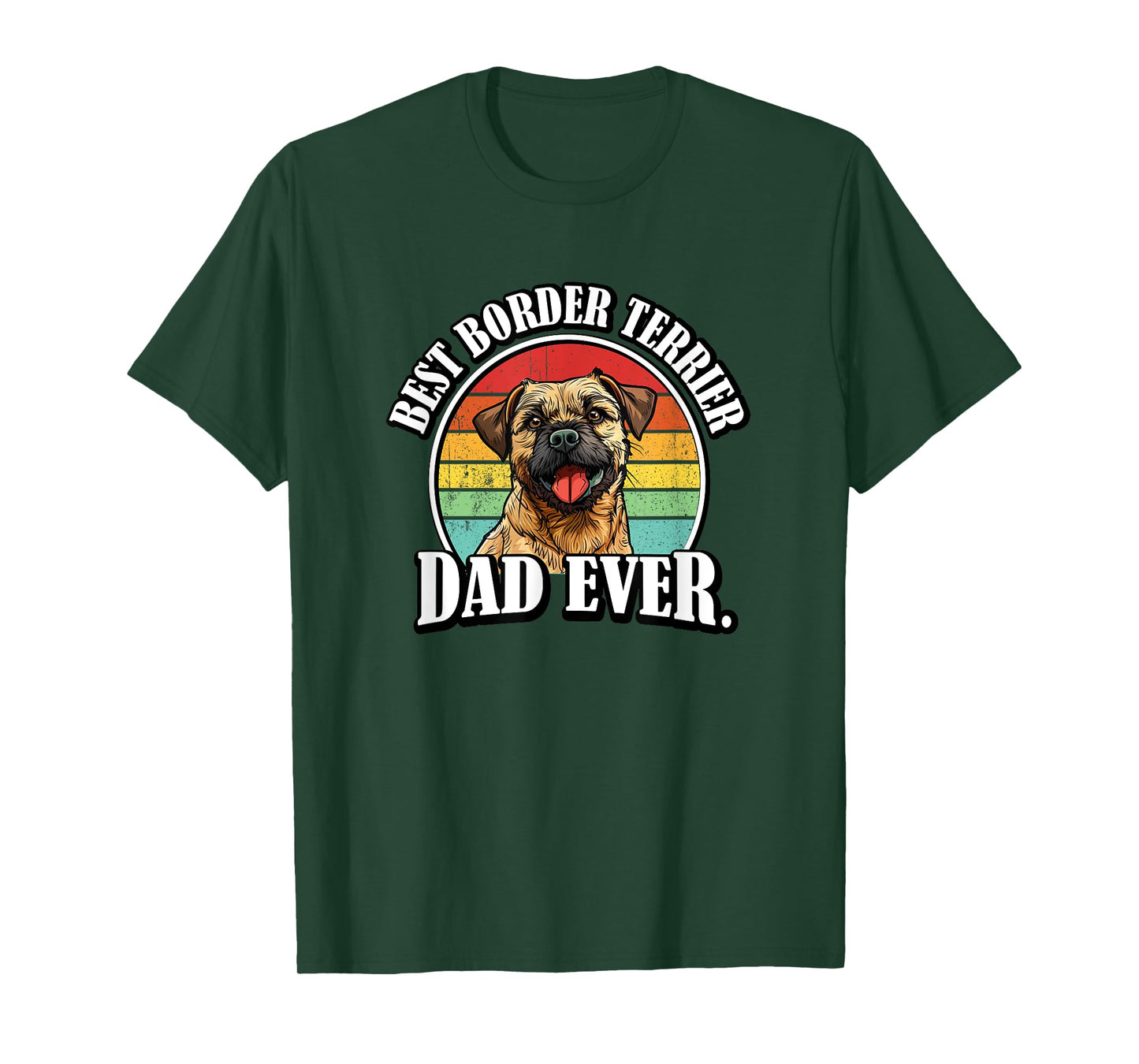 Funny Retro Vintage Dad Border Terrier Lover T-Shirt