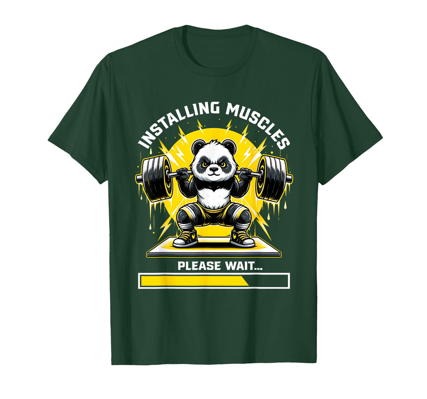 Installing Muscles... Please Wait Humorous Gym T-Shirt