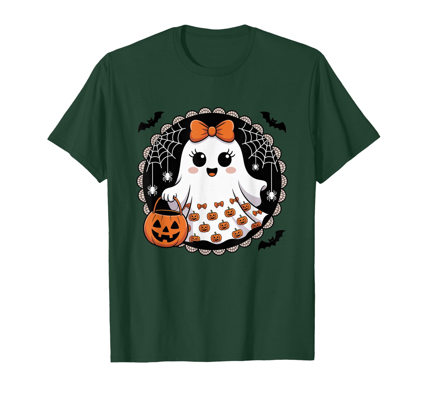 Cute Boo Ghost Halloween Spooky Pumpkin Retro Vibe T-Shirt