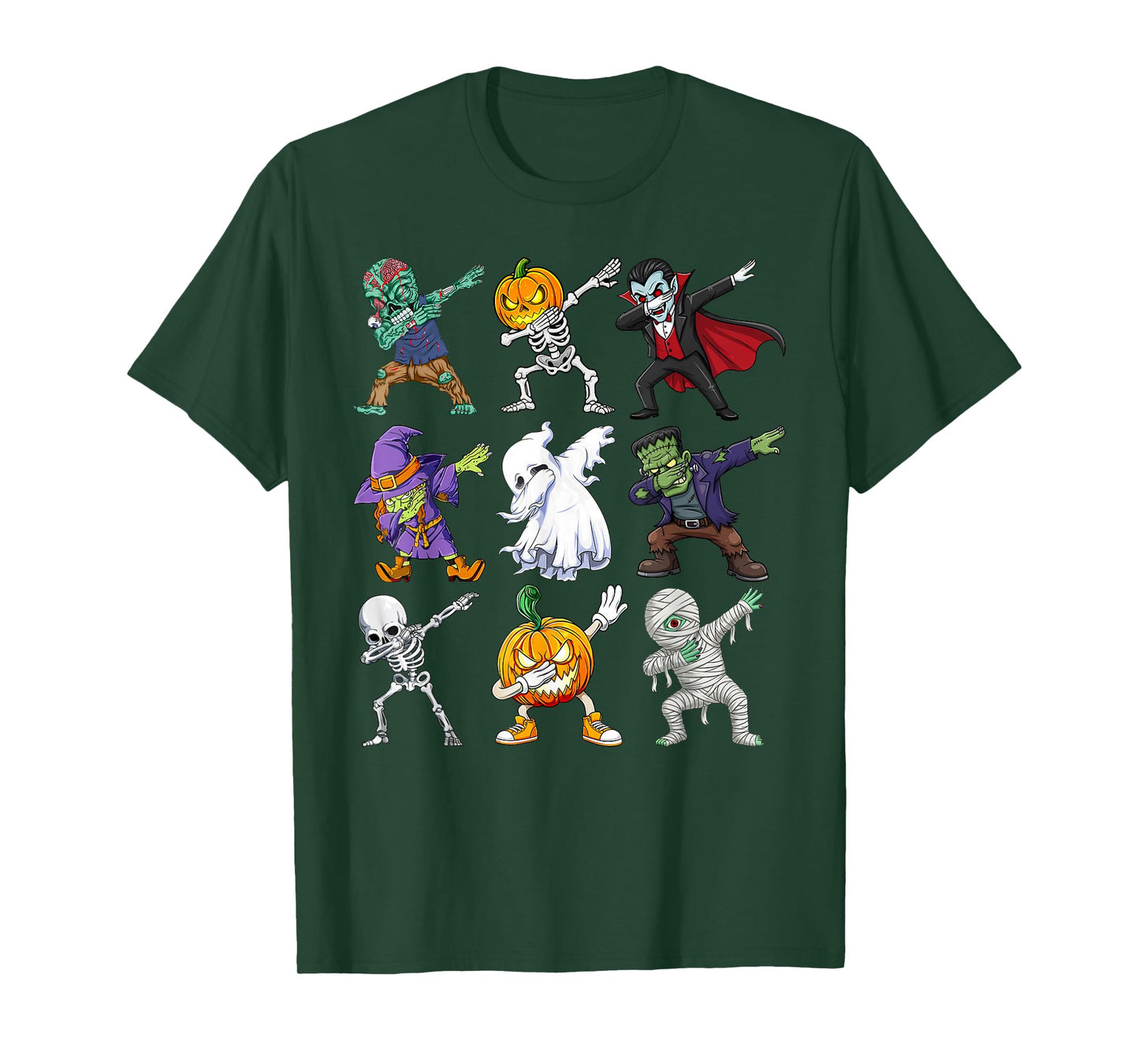 Dabbing Halloween Shirt Skeleton Zombie Scary Pumpkin Mummy T-Shirt