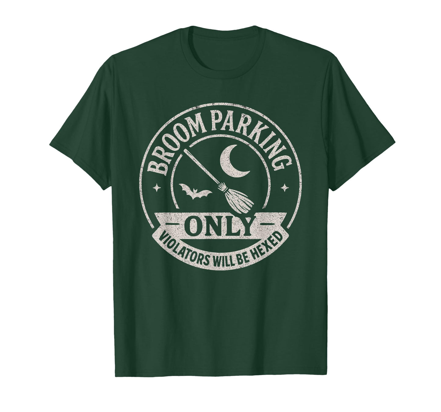 Broom Parking Funny Witch Teacher Costume Gift Halloween T-Shirt